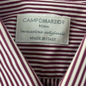 Thomas Mason CampoMarzio9 Italian made button down stripped shirt 15 3/4 40
